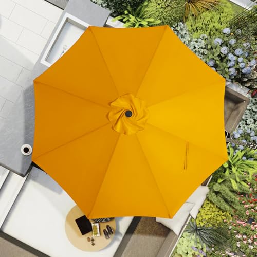 Image of MASTERCANOPY Patio Umbrella 9 ft Replacement Canopy for 8 Ribs-Gold Canopy Only