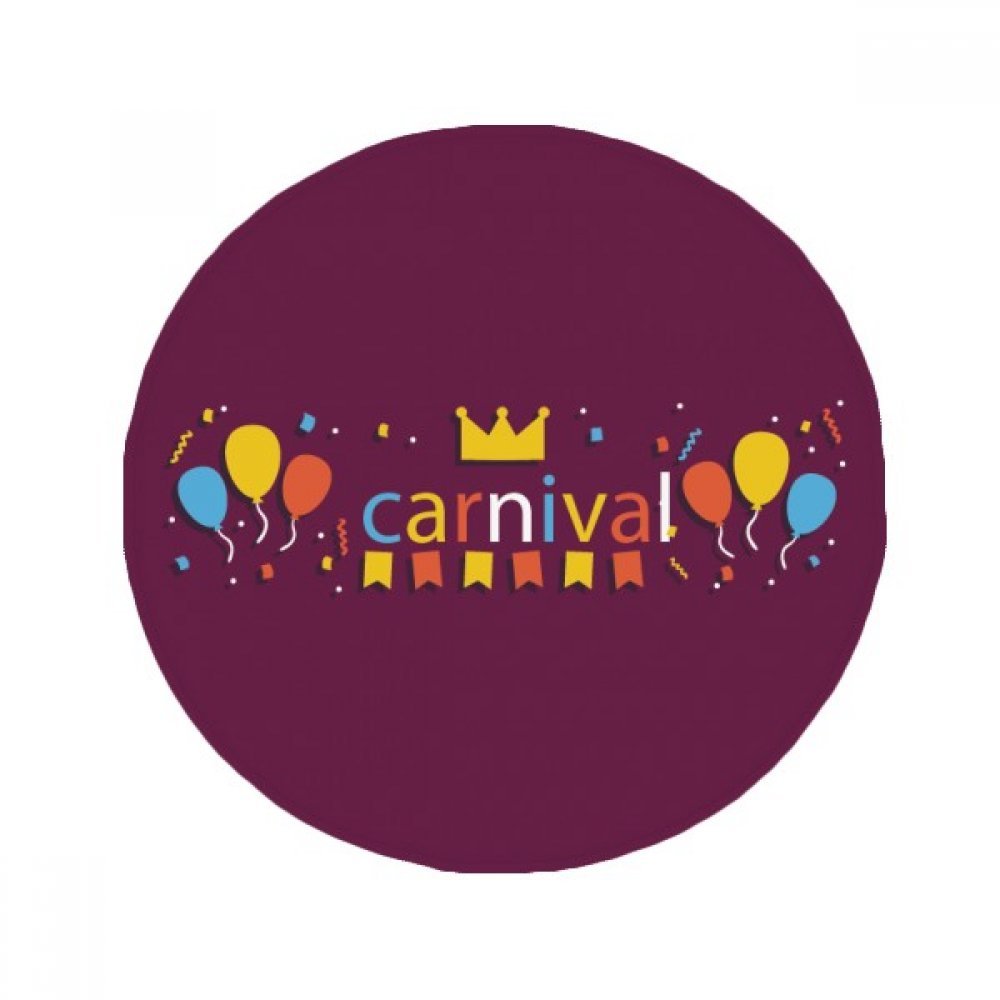 Tapis de sol rond Carnaval de Venise antidérapant 60cm pour salon
