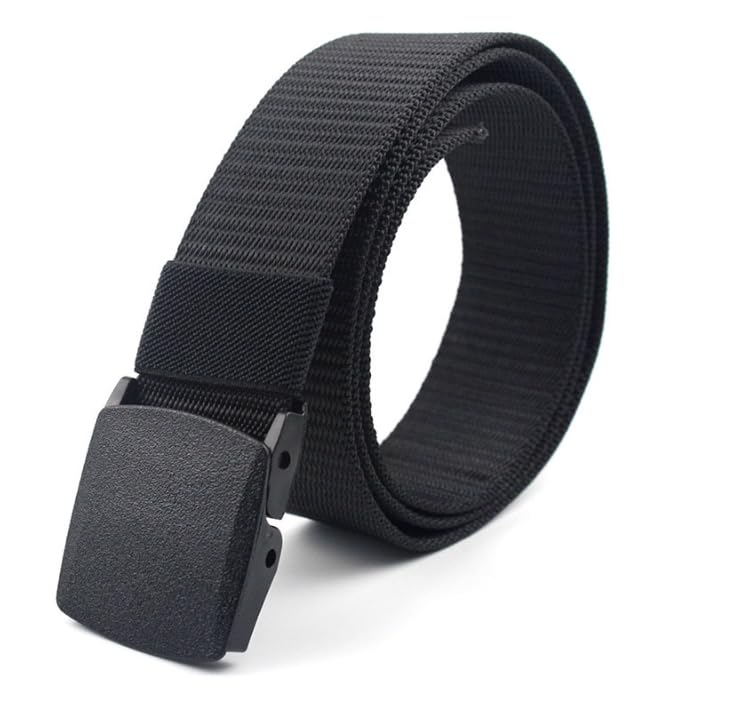 Cinto Militar Tático Airsoft Fivela Polímero Engate Rápido (PRETO)