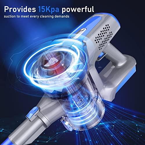 Bevonos Cordless Vacuum Cleaner, 15000Pa Handheld Vacuum Cleaner, 4 In 1 Stick Vacuum With Lcd Touch Screen Up To 50 Mins Runtime, Foldable Upright Cleaner For Hardwood Floor, Pet Hair, Carpet, Car #TOP2