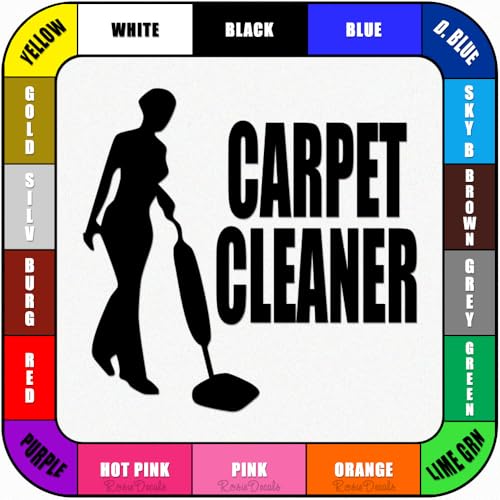 Carpet Cleaner Vinyl Decal for Car, Truck, Motorcycle, Wall