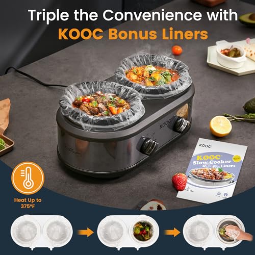 Koocdoublesmallslowcookerbuffetserverandwarmer2minipotswith3individualadjustabletempdualceramicpotsfreelinersforeasycleanupstainlesssteeltotal25quartgreyround Urban Country Home Decor Kooc double small slow cooker buffet server and warmer 2 mini pots with 3 individual adjustable temp dual ceramic pots free liners for easy clean up stainless steel total 25 quart grey round urban country home decor