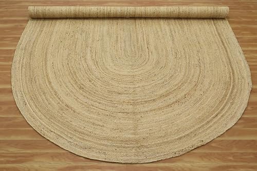 Tapis tressé main en jute pour créer une descente de lit confortable - 8
