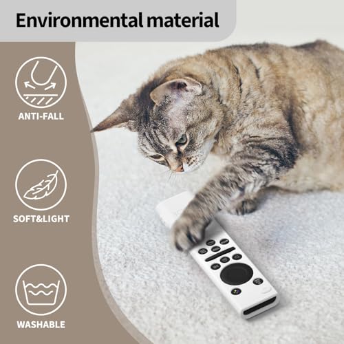 Image of Oboe Silicone Tv Remote Cover Compatible with Samsung Smart Tv Remote BN59-01311 Samsung QLED TV Remote Open Key Protective Case with Loop (I-White) [Remote NOT Included]