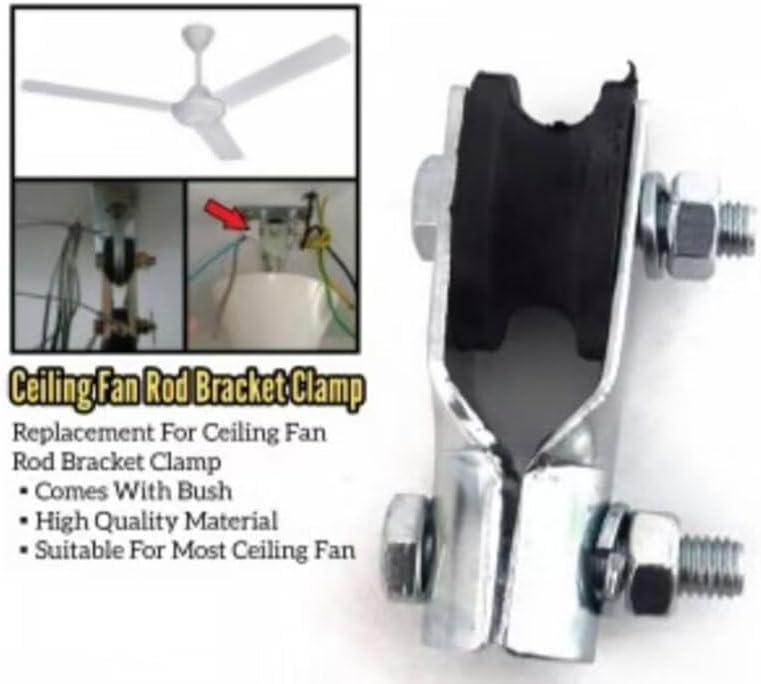 Ceiling Fan Pipe Clip/Bush, Fan Accessories Fan Clamp/Ceiling Fan Wall Mount Hook Bracket Hammock