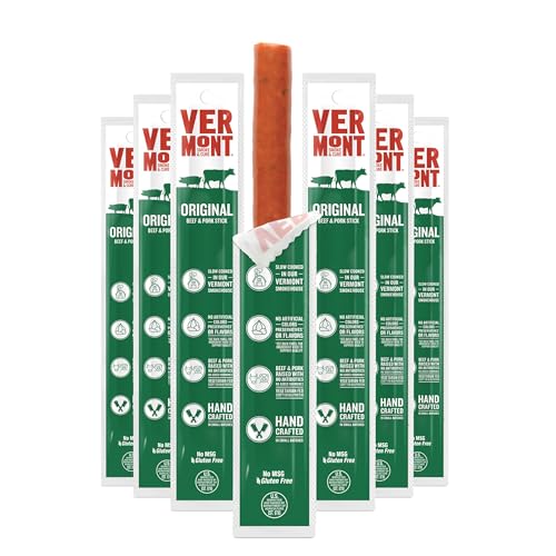 Vermont Smoke & Cure Original Beef & Pork Sticks, Gluten Free, 1 Ounce (Pack of 24)