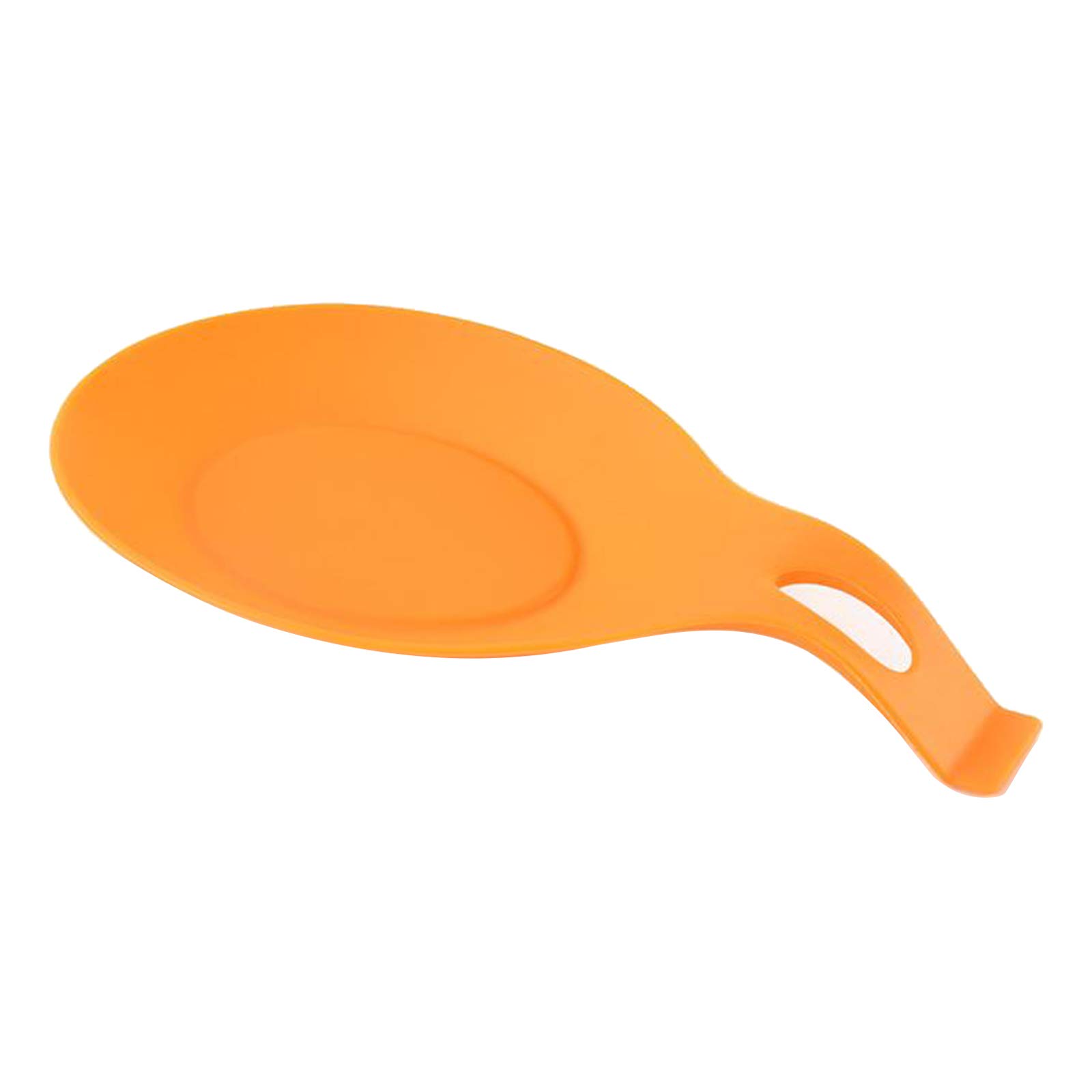 HoitoDeals Orange Silicone Holder Spoon Rest Heat Resistant Teabag Tidy Holder Cooking Utensil Dish