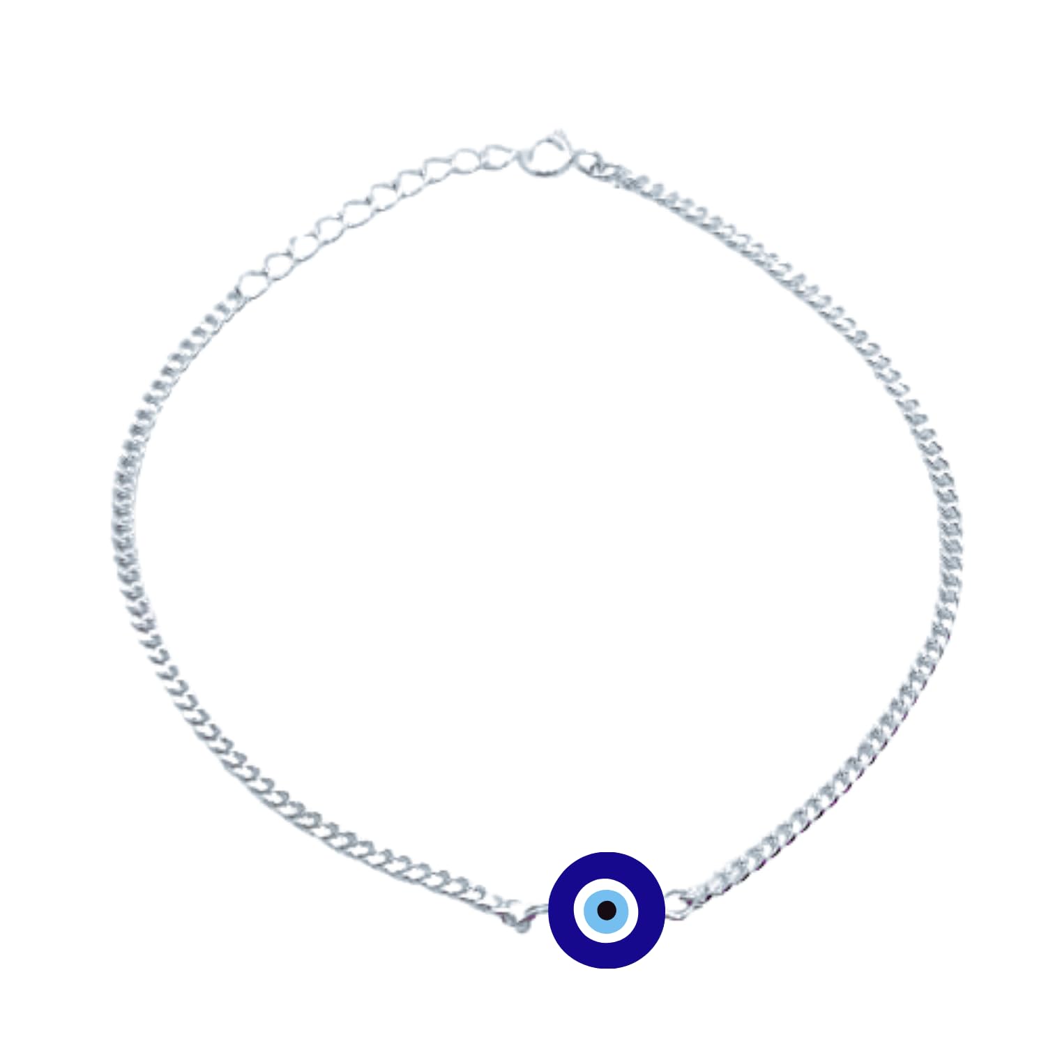 DARSHRAJ Silver Blue Evil Eye Nazariya Bracelet For Women | Chain Bracelet For Girls | Bracelet For Boys | Bracelet For Men | Bracelet For Woman (B084ZQSWPY) Amazon Price History, Amazon Price Tracker