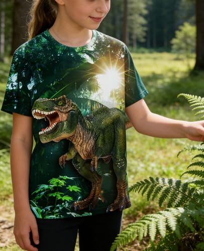 Image of LAIDIPAS Boys Girls 3D Graphic T-Shirt Short Sleeve Tops Tees 6-16 Years