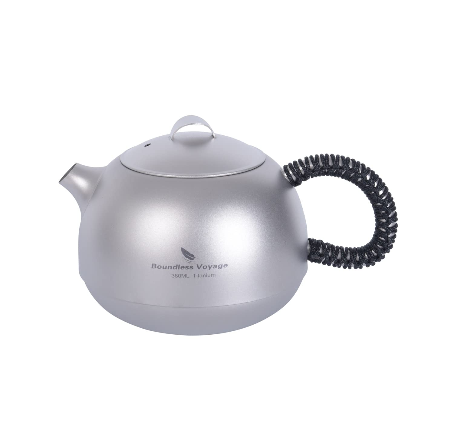 Boundless Voyage 380ml Titan-Teekessel mit Filter Outdoor-Teekannen-Set Camping-Kaffee-Teebereiter (Ti3108D-Nur 380ml Teekanne)