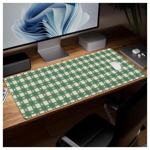 Leather Minimalist Desk Pad, Colorful Art Mouse Pad Large Computer Keyboard Gaming Mousepad Waterproof Desktop Protector & Cover, Decorative PU Leather Laptop Mouse Mat Home Decor 10 x 25.6 inch C107