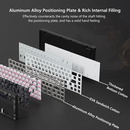 Image of Womier M68 HE Rapid Trigger Magnetic Switch 60% Gaming Keyboard, Hall Effect Wired RGB Custom Keyboard, Hyper-Fast Adjustable Actuation Compact Keyboard, PBT Topographic Keycap for Mac /Win-White-Black