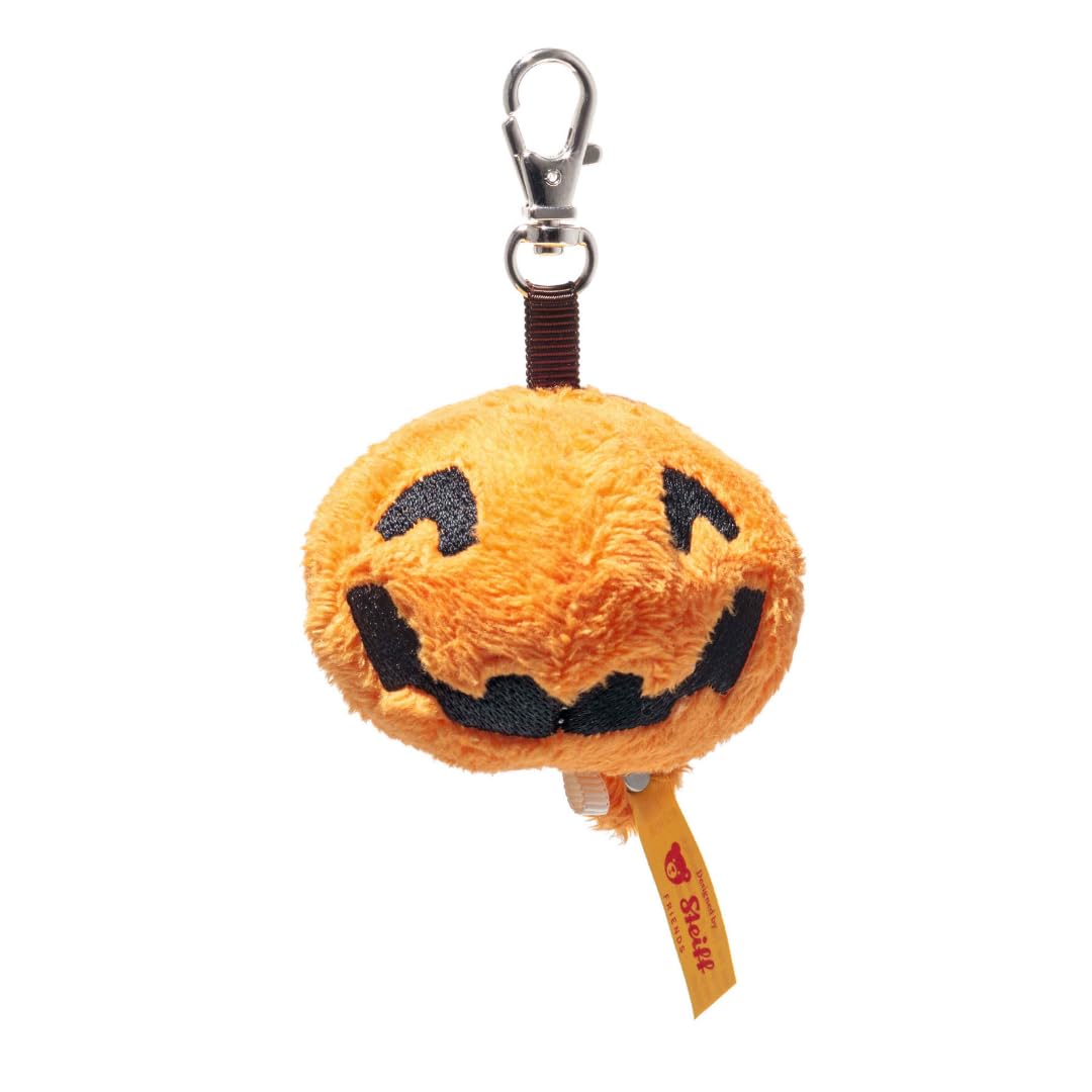 Steiff soft toy Little Pumpkin keyring, cute soft toy, children, boys & girls, Friends, 6 cm, orange, 114182