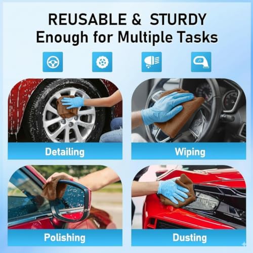 Image of Showstopper Microfiber Cleaning Cloth Roll, Reusable Tear Away Microfiber Towels,Washable, Ultra Absorbent, Rags Cleaning, Dishcloths, Cleaning Cloth for Car, Home or Kitchen. (Sky Blue, 25cm X 25cm)