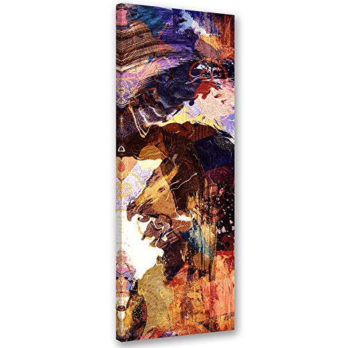 Feeby Tableau Photo Dessin classe Image décoration murale Graphique marron 25x70 cm