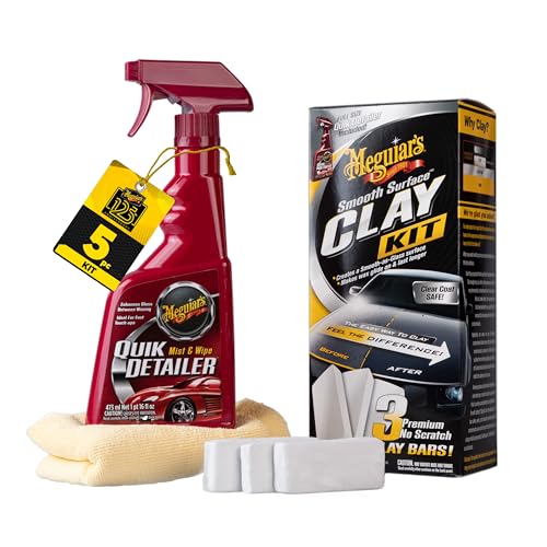 Meguiar's G191700 Smooth Surface Clay Kit, Safe and Easy Car Claying for Smooth as Glass Finish