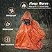 Karlak 4 Pack Emergency Rain Poncho Thermal Blanket Poncho Weather Proof Survival Camping Gear