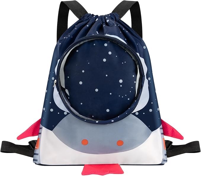 Jesustree Mochila de cordas para crianças impermeável saco de natação em seco húmido saco de ginástica para escola praia nadar