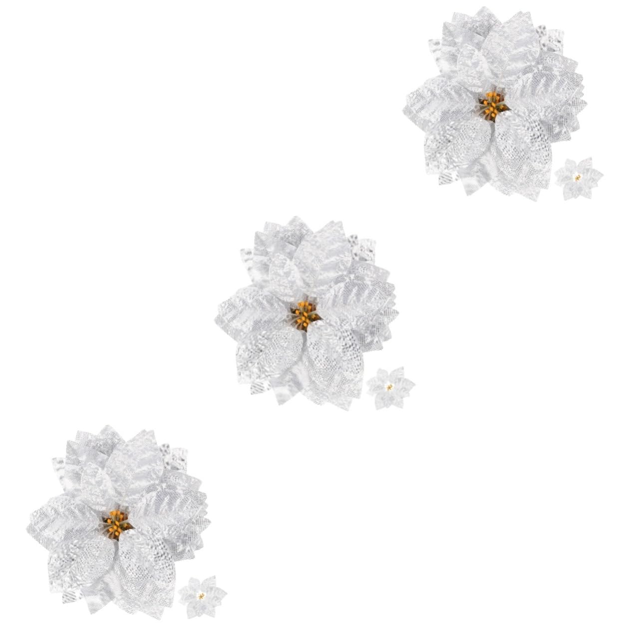 Alipis 84stücke Weihnachtssterne Künstliche Weihnachtsblumen Glitter Dekoration Für Weihnachtsbaum Hochzeiten Und Festlichkeiten Wiederverwendbare Und Lichtgewichtige Poinsettia Blumen