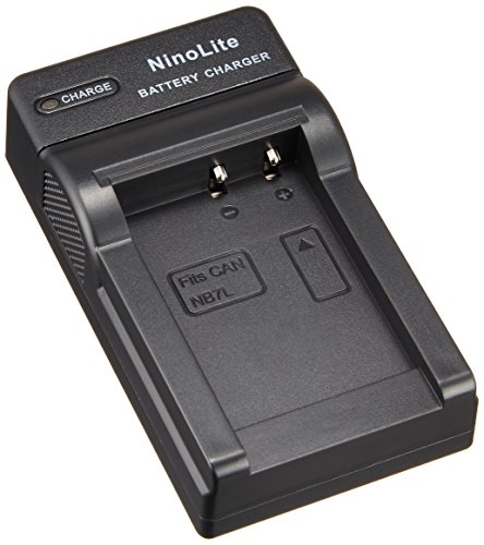 NinoLite USB Type Battery Charger with International Replacement Plug for Canon Canon NB-7L