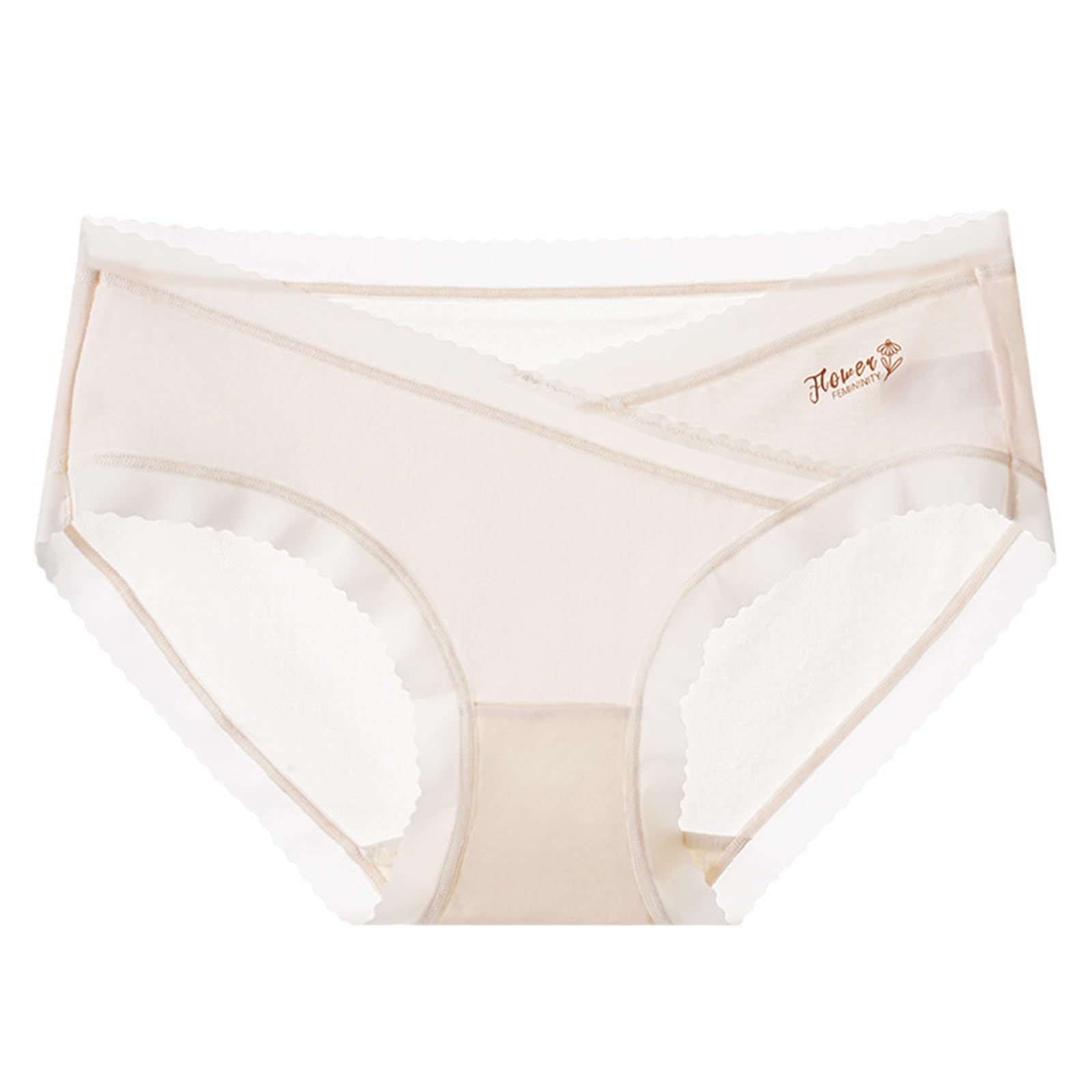 Bragas De Cintura Alta Mujer Ropa Interior De Maternidad De 5 Paquetes Seda De Hielo De Verano Delgada De Secado Rápido De Agujeros De Soporte De Soporte Transpirable