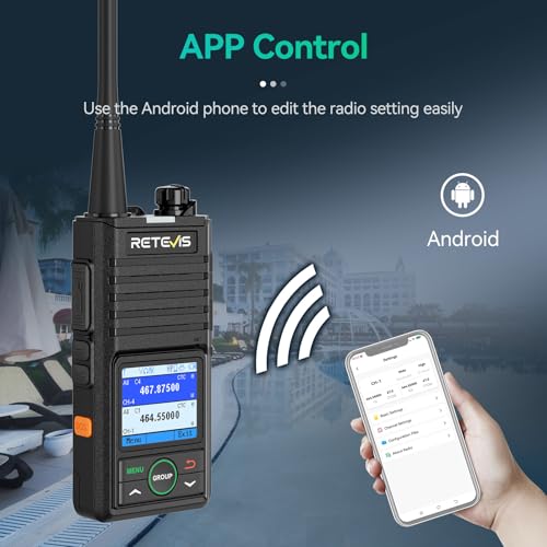 Image of Retevis RB58 Bluetooth Two Way Radios, Commercial Walkie Talkies, 4 Pack