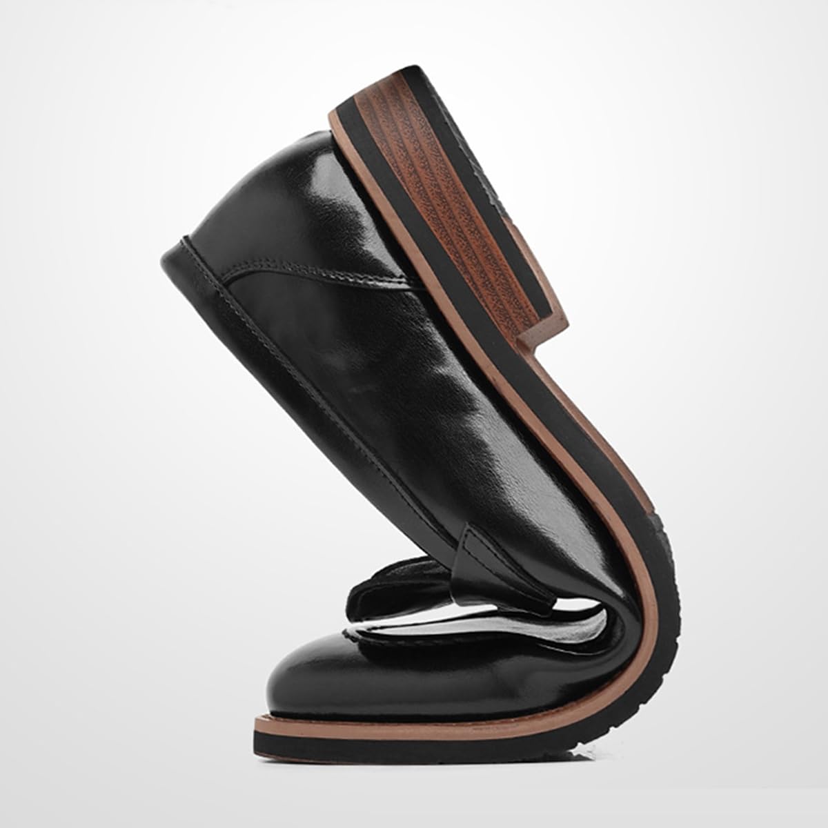 Mocasines para Hombre, Castellano de Piel sin Cordones, Zapatos de Traje Estrechoe per Vestir de Boda de Negocios
