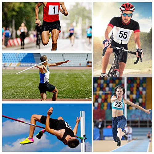 image for Hanaive 100 Pieces Running Bib Numbers with Safety Pins for Marathon S