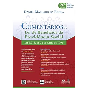 Capa do livro Comentários à Lei de Benefícios da Previdência Social – Lei 8.213/91 20Ed.2022