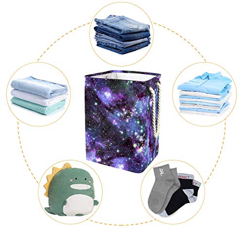 Panier à linge pliable grand format boîte stockage galaxie violet - 4