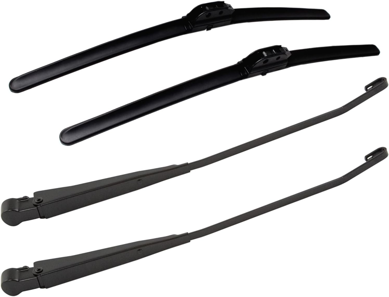 TRQ Wiper Arm And Blade Kit Compatible with 1991-1996 Ford Bronco F-150 F-250 1997 F-250 HD 1991-1997 F-350