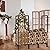 KYATE 4ft Firewood Rack Outdoor with Cover Fireplace Wood Storage Heavy Logs Stand Stacker Holder Strong Lumber Racks Outside for Courtyard Patio