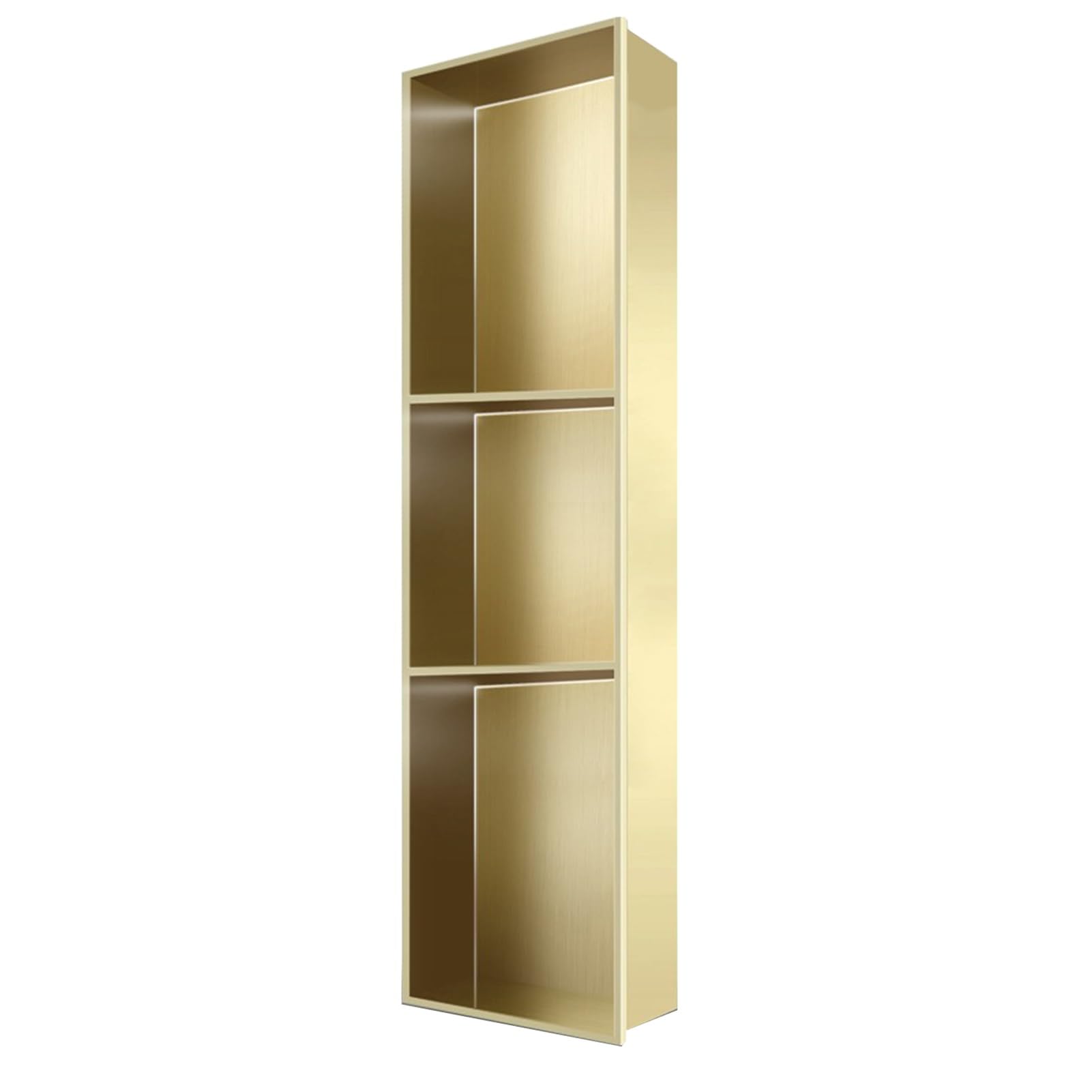 QUSYZD Modern Stainless Steel Shower Niche, Recessed 90x28x12.5CM Wall Organizer for Shampoo & Soap Storage, Stylish Bathroom Shelf, Home Improvement,Gold-90x28x12.5CM