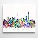 Johannesburg South Africa Watercolor Skyline Poster Cityscape Wall Art Print Home Decor Watercolour Artwork - Unframed