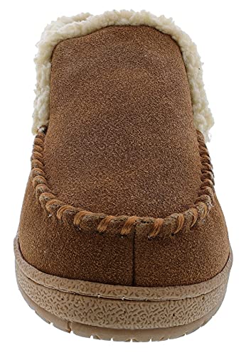 Clarks Men's Suede Leather Sherpa Lined Ankle Bootie Slippers, JMH1952 - Indoor/Outdoor Slip-Ons - Comfy & Durable Ankle Boots with Plush Lining Padded Insole & Gripped Rubber Outsoles3