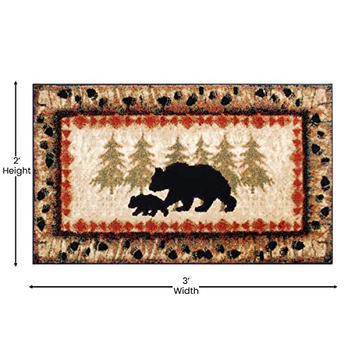 Tapete decorativo Masada Rugs 2'x3' estilo rústico miniatura 2