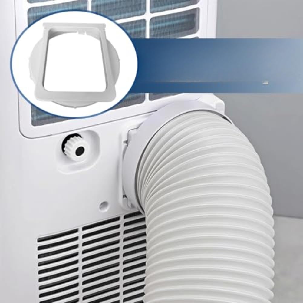 Abluftschlauch Adapter 150mm für tragbare Klimaanlage - Flexibler Anschluss mit Werkzeugloser Montage für Mobile Klimageräte(Coupler+300cm pipe)