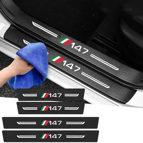 🚓【Modelli applicabili】: 4 Pezzi Inox Battitacco per Alfa Romeo 147