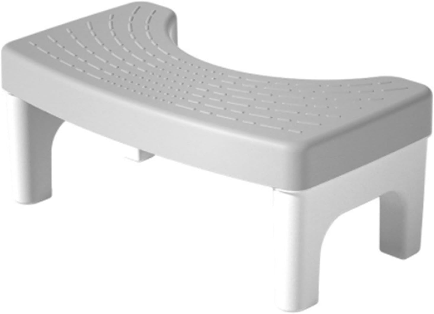Toilet Stool Durable Plastic Footrest for Comfortable Squatting Standing(Gray)