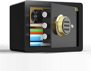 Safes Safes,25/30cm Small Anti-theft Bedside Table Wardrobe Electronic Password Invisible Office With Key Family Safe Safe Cabinet,Black-25cm