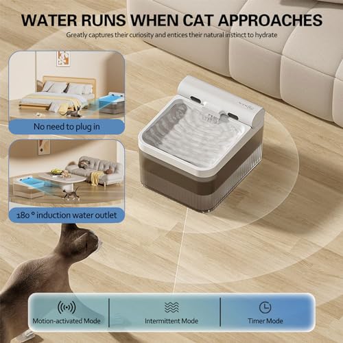Fuente automática de agua para gatos y perros 4L blanca miniatura 3