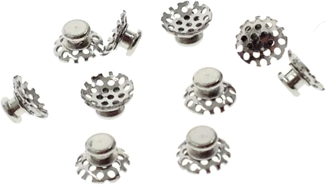 SmileTech 30 Pcs Dental Orthodontic Metal Lingual Buttons (Hollow Base Linugual Buttons- 30 Pcs)