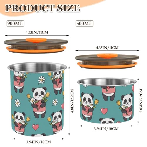 Envase hermético acero inoxidable 900 ml DOMIKING miniatura 2