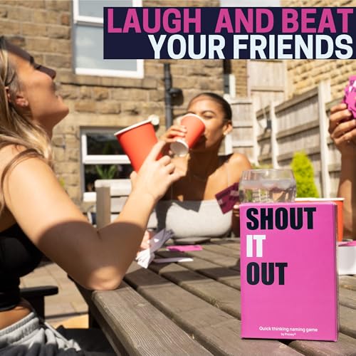 Prezey Shout it Out Category Game - 250 Fun Trivia Card Games for Teens, Family, Adults, and Kids | Perfect for Travel Games, Board Game, Family Games, and Party Games
