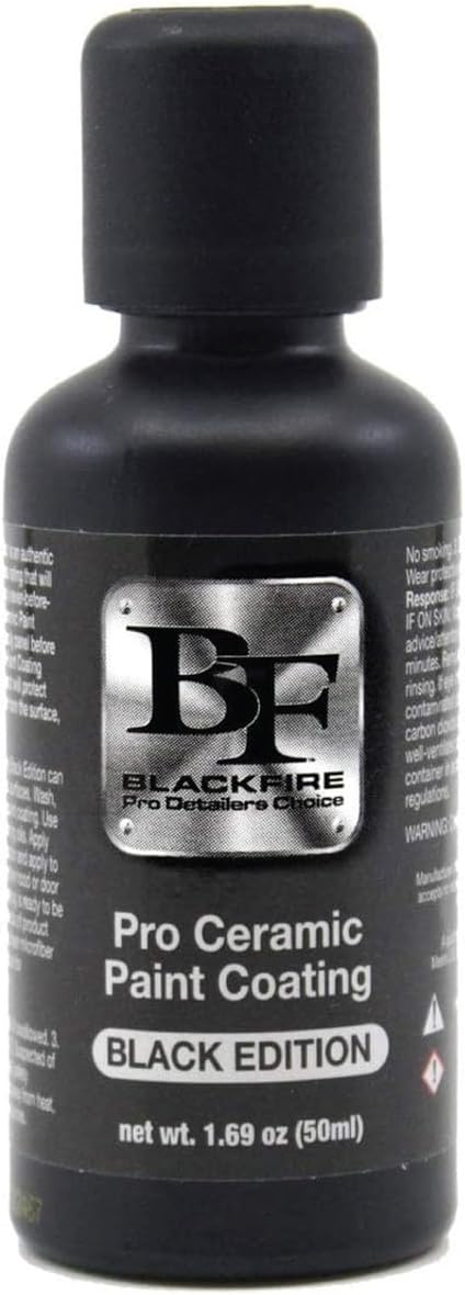 Blackfire Pro Ceramic Paint Coating Black Edition | 9H Formula for Maximum Durability | 5 Years Protection, Water Sheeting & Brilliant Shine | Safe on Vinyl Wraps & PPFs | BF-190 | 50 ml