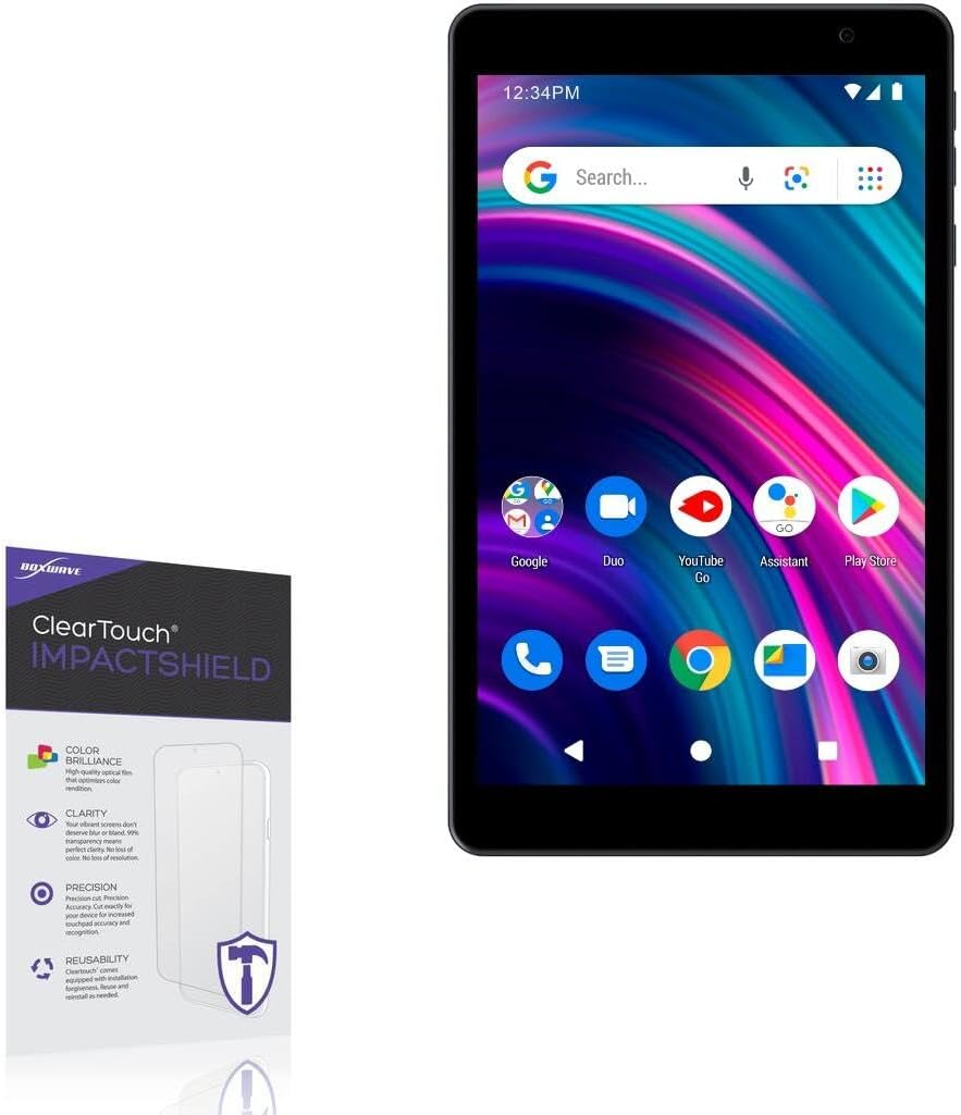 BoxWave Screen Protector Compatible with BLU M8L (2022) - ClearTouch ImpactShield (2-Pack), Impenetrable Screen Protector Flexible Film