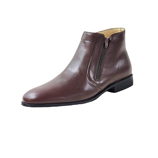 Botina Masculina Social Com Salto Couro Pelica 576