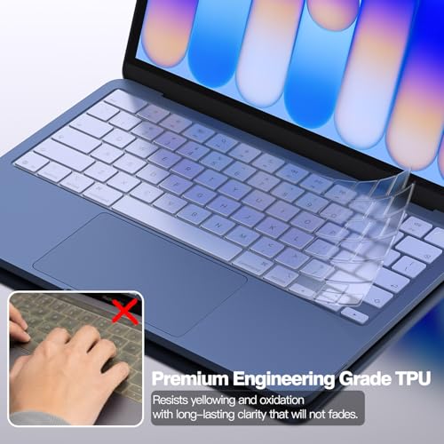 Image of Ultra Thin Keyboard Cover Protector for 2026 MacBook Neo 13 with A18 Pro Chip A3404, Premium Keyboard Skin Cover for MacBook Neo 13 inch A18 Pro Accessories, Clear (US Layout)
