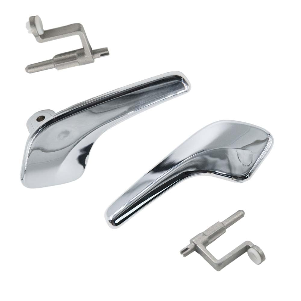 1 paire Poignée de porte intérieure Avant Gauche et Droite Chrome Compatible avec Opel Corsa D 2006-2014 13297813+13297814