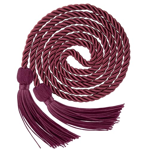 Graduation Honor Cords, Burgundy Honor Cords, 2026 Graduation Cords with Tassel, 67" Long Braided Cords for Bachelor Gown Graduation Decorations for Student Master Doctoral